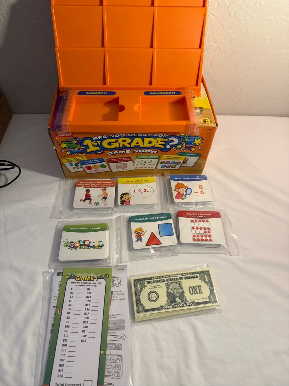 Lakeshore Are You Ready for 1st Grade? Game Show - Orange Educational Toy